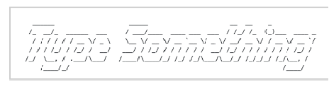 ascii text art readint 'type something'